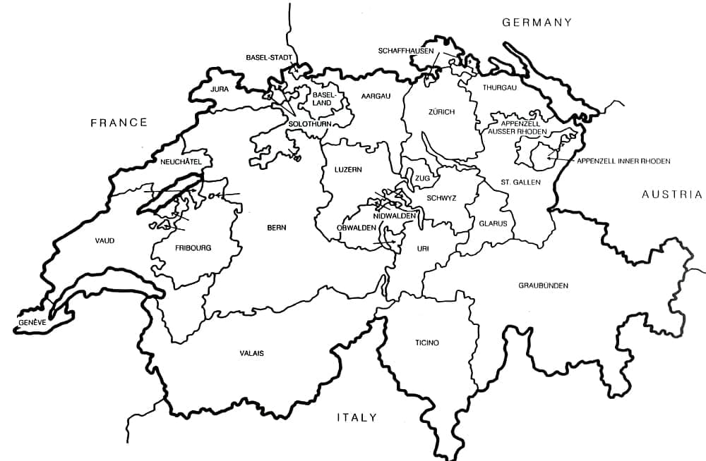 Carte de la Suisse